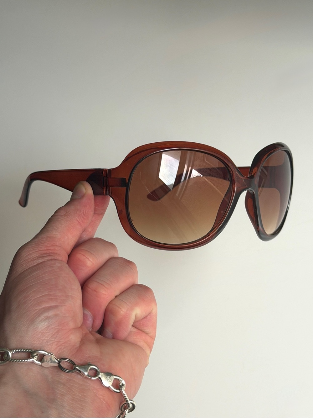 Brown Oversized Women's Sunglasses - Unbranded Fashion Frame